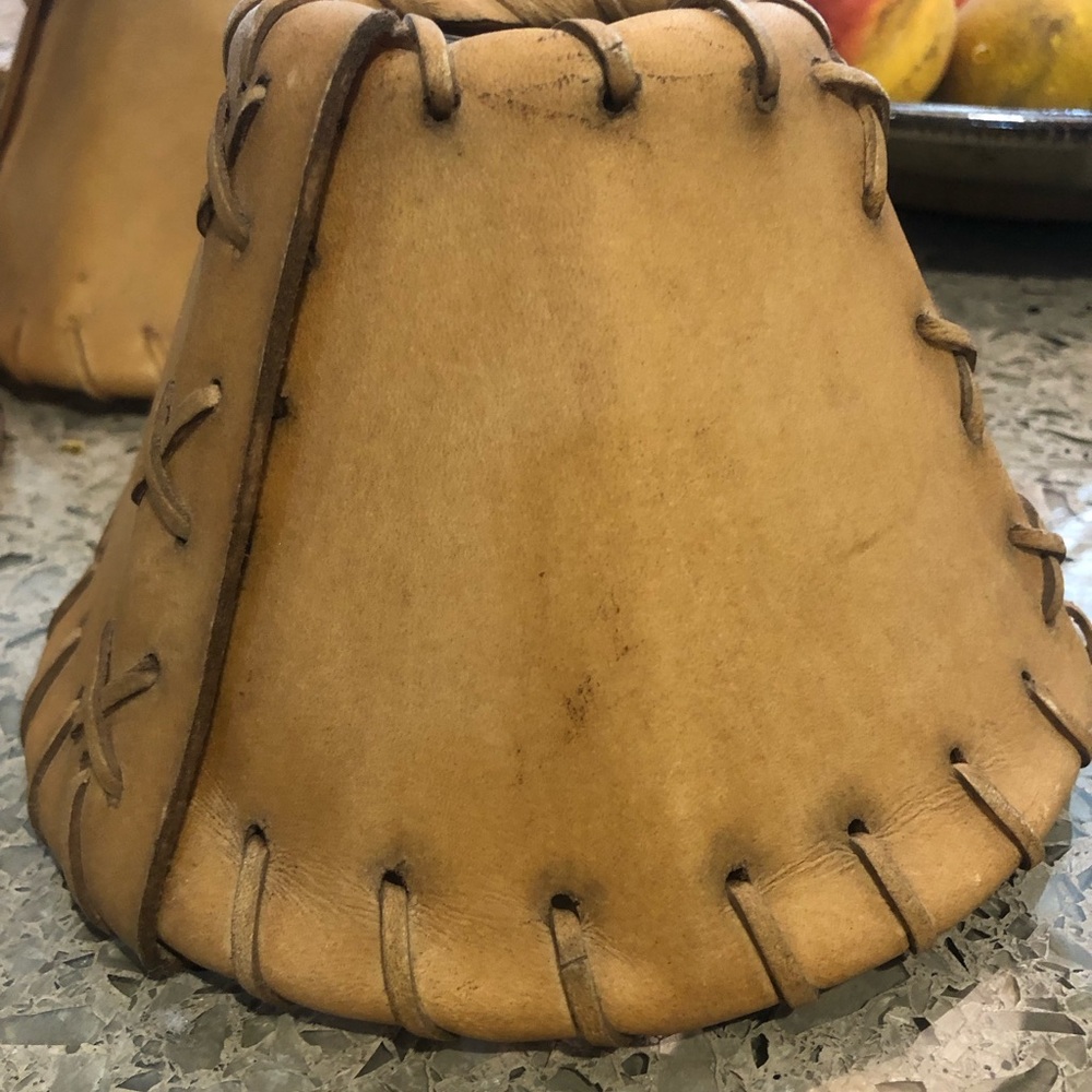 Handcrafted Leather Lamp Shade